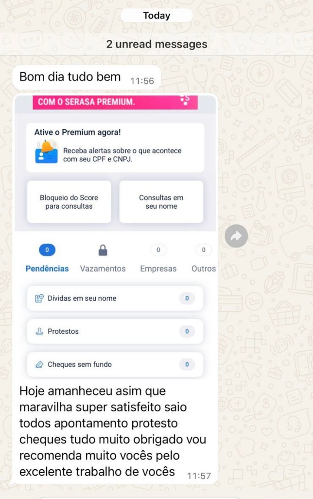 Print de Depoimento WhatsApp
